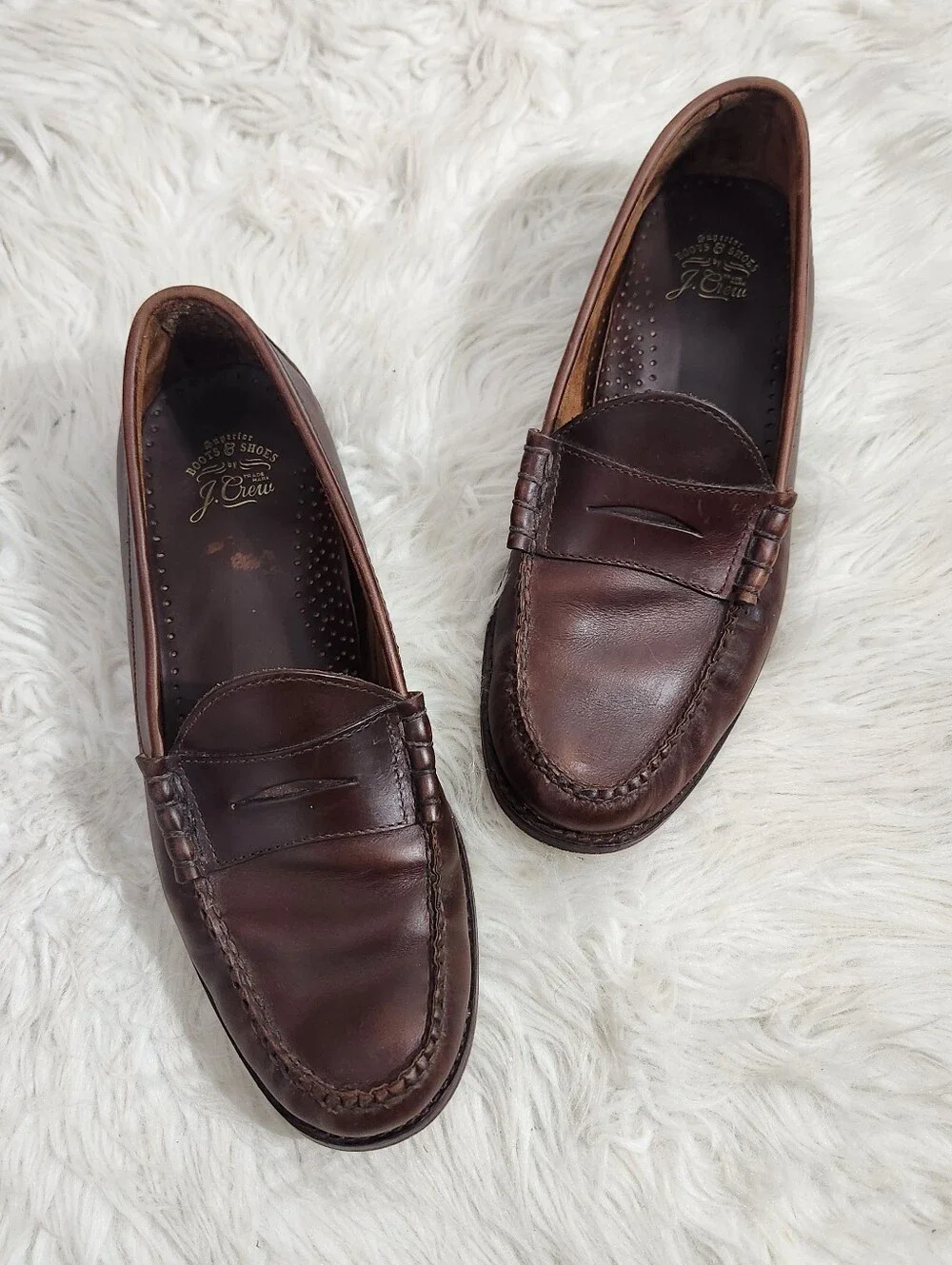 J. Crew Brown Leather Camden Loafers 10.5